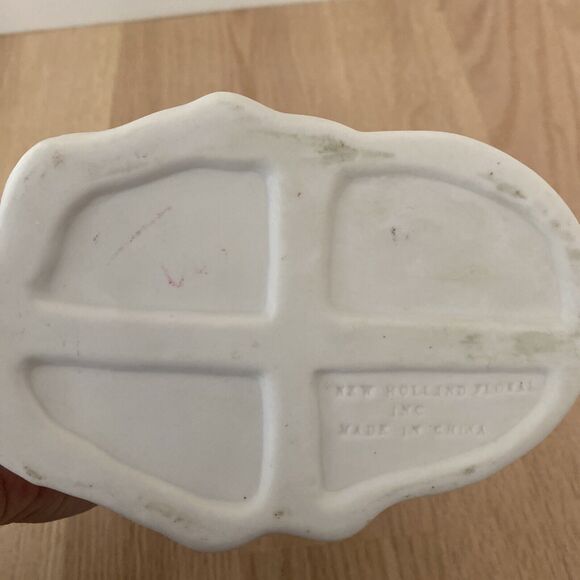 New Holland Floral Halloween Ghost Pumpkin Head Candle Holder Planter Ceramic - Picture 7 of 13